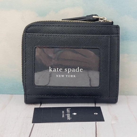 NWT Kate Spade Black L-Zip Bifold Cameron Wallet - Picture 3 of 12